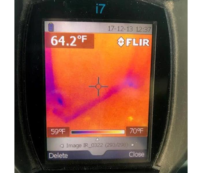 The "Flir" detected where moisture is located in a home